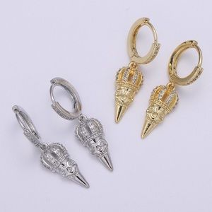 14K gold filled spike hoop earrings
